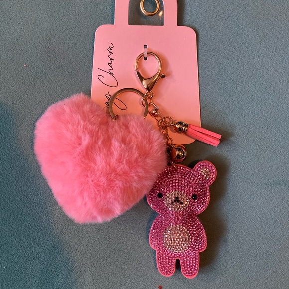Accessories - Pink Heart and Bear Keychain Set